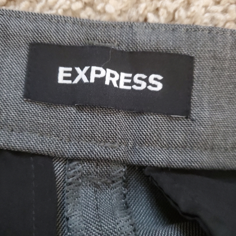 Express Gray Wide Leg Trouser Work Pant Slacks Women's Size 10 - Picture 9 of 12